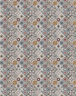 Perdea roleta cu model de romburi decorative