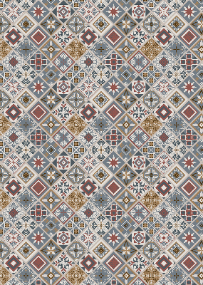 Perdea roleta cu model de romburi decorative