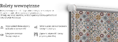 Perdea roleta cu model de romburi decorative