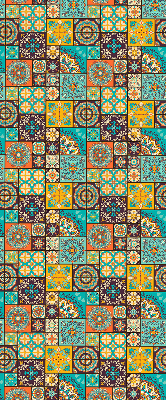 Roleta opacă cu imprimeu mandala colorat