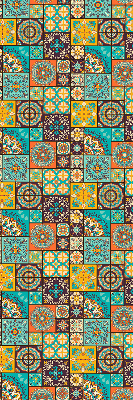 Roleta opacă cu imprimeu mandala colorat
