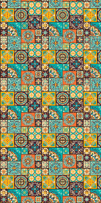 Roleta opacă cu imprimeu mandala colorat