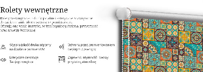 Roleta opacă cu imprimeu mandala colorat