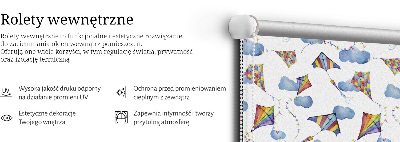 Roleta opacă cu model cu zmee colorate