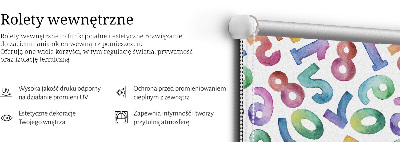 Roleta opacă cu numere colorate