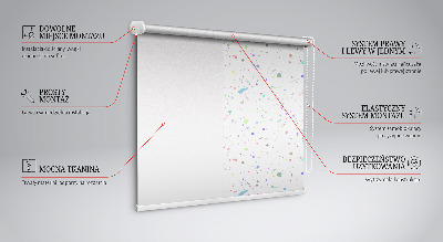 Roleta blackout cu pete de vopsea