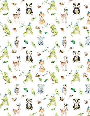 Perdea roleta cu model animale și plante