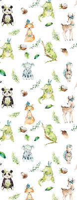 Perdea roleta cu model animale și plante