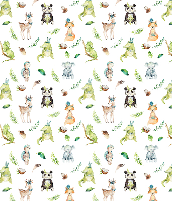 Perdea roleta cu model animale și plante
