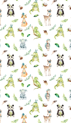 Perdea roleta cu model animale și plante