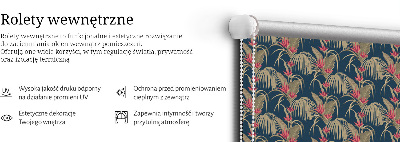 Perdea roleta cu modele de plante interesante