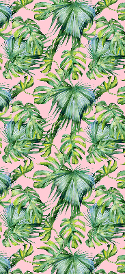 Perdea roleta cu model de frunze tropicale