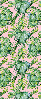 Perdea roleta cu model de frunze tropicale