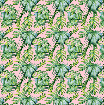 Perdea roleta cu model de frunze tropicale