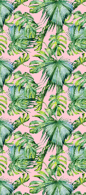 Perdea roleta cu model de frunze tropicale