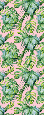 Perdea roleta cu model de frunze tropicale