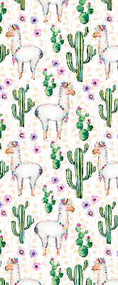 Roleta blackout cu model cu lame și cactuși
