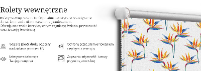 Perdea roletă cu model de frunze colorate