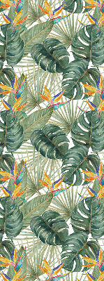 Roletă blackout cu model tropical de plante