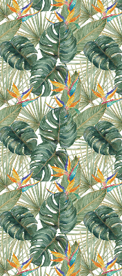 Roletă blackout cu model tropical de plante