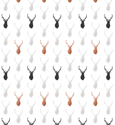Roletă opacă cu model de capete de cerb desenate