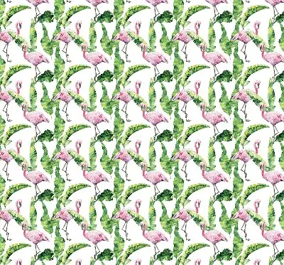 Perdea roleta cu model flamingo lângă frunze