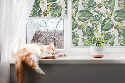 Roletă opacă cu model Plante tropicale