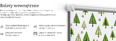 Perdea roleta cu model de pădure desenată