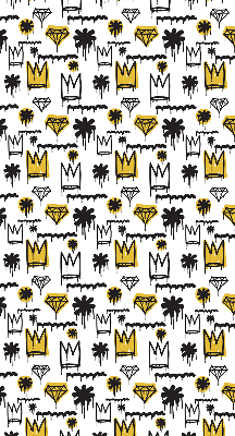 Roleta opacă cu model cu flori desenate