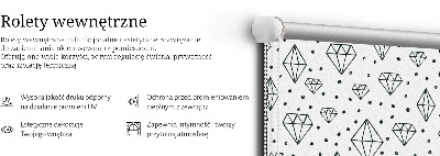Roletă blackout cu model Diamante desenate