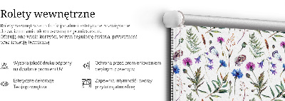Roleta opacă flori colorate