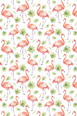Perdea roleta cu model flamingo și frunze