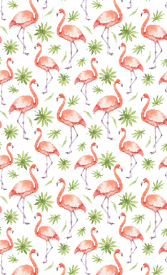 Perdea roleta cu model flamingo și frunze