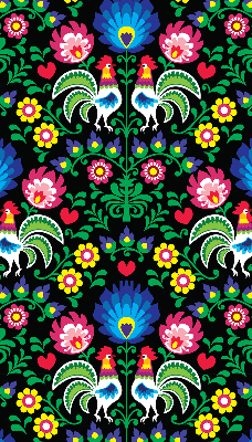 Perdea roletă cu cocoși colorați