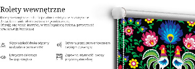 Perdea roletă cu cocoși colorați