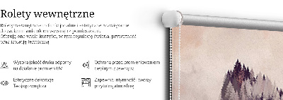 Perdea roleta cu design cu munți pictați