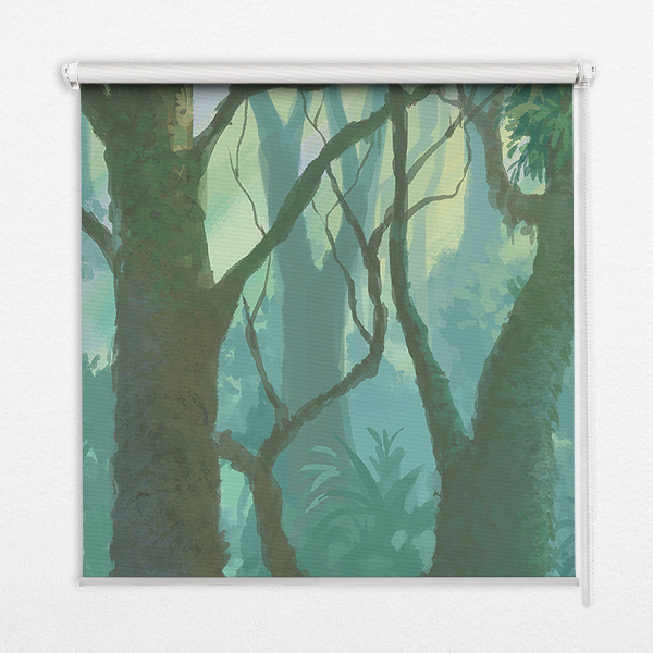 Perdea roleta cu model de copaci
