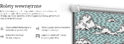 Perdea roleta cu model Nori