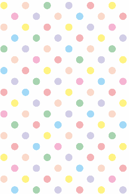 Roletă opacă cu model de puncte colorate
