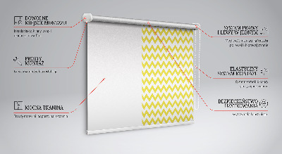 Roletă opacă cu model zigzag galben