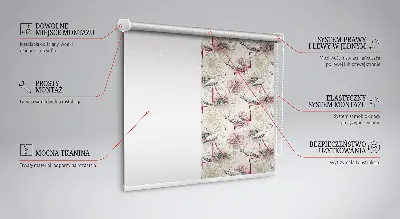 Roletă opacă cu model de flamingi albi