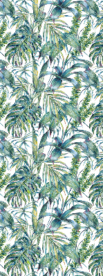 Roletă opacă cu model de frunze tropicale