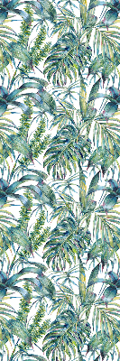 Roletă opacă cu model de frunze tropicale