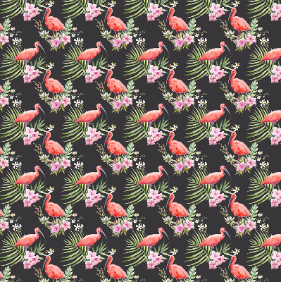 Perdea roleta cu model flamingo pe plante
