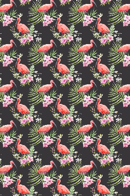 Perdea roleta cu model flamingo pe plante