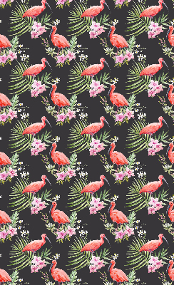 Perdea roleta cu model flamingo pe plante