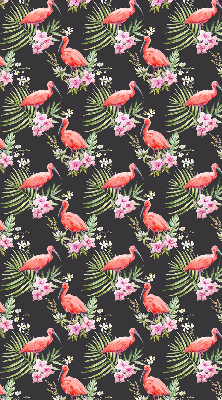Perdea roleta cu model flamingo pe plante