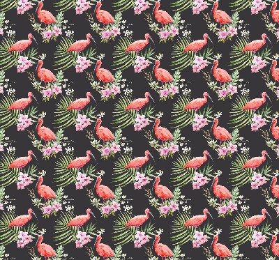 Perdea roleta cu model flamingo pe plante