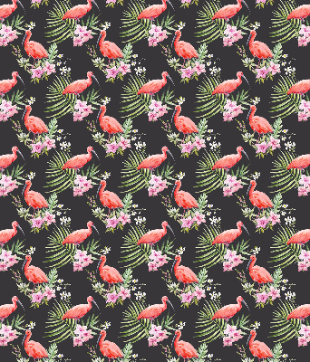 Perdea roleta cu model flamingo pe plante