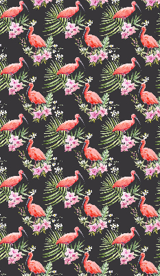 Perdea roleta cu model flamingo pe plante